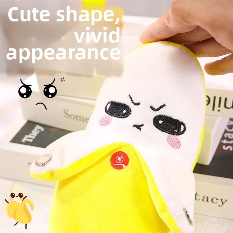 Squeezable Banana Plush That Responds to Touch with Playful Sounds for Kids and Family Fun