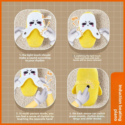 Squeezable Banana Plush That Responds to Touch with Playful Sounds for Kids and Family Fun