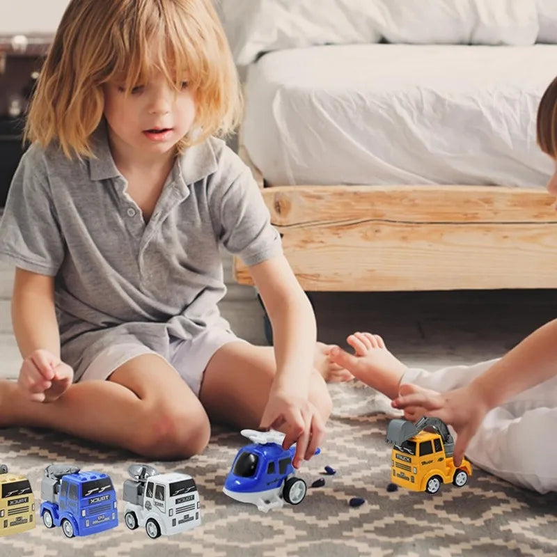 Advent Calendar with 24 Colorful Pull Back Cars for Racing on Floors and Tables