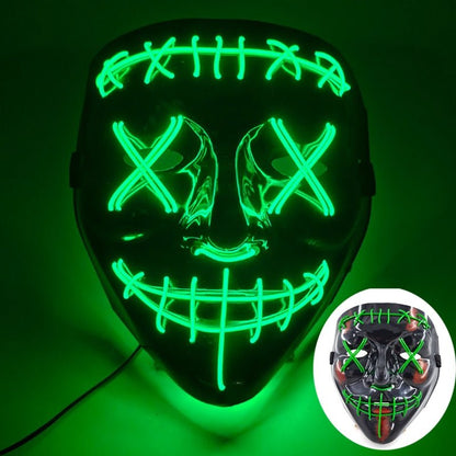 LED Light Up Halloween Mask With Glow in the Dark Wire