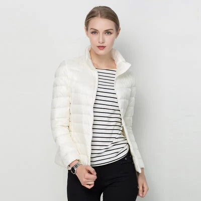 Womens Lightweight Short Jacket with Front Placket in Nine Colors for Cool and Transitional Weather