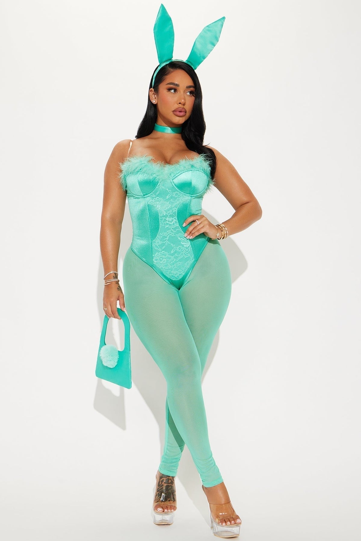 Coordinated Bunny Costume Bundle with Headband and Bag