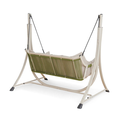 Lunara Beige 2-Seater Outdoor Swing with Soft Cushioning