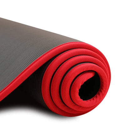 Non Slip Fitness Mat with Cushioned Padding and Dual Textured Sides