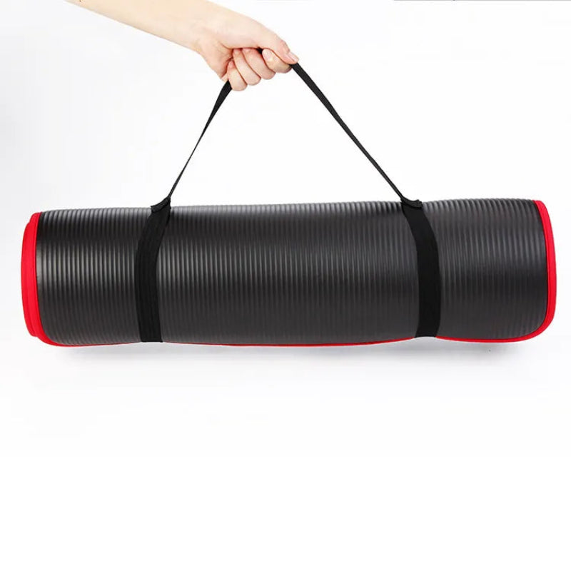 Non Slip Fitness Mat with Cushioned Padding and Dual Textured Sides
