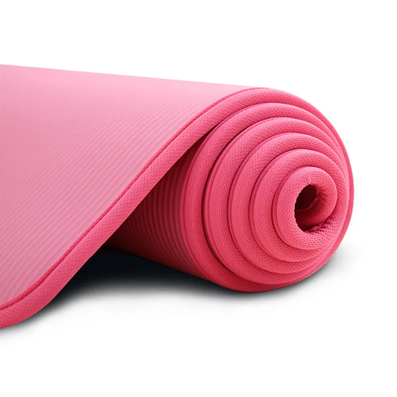 Non Slip Fitness Mat with Cushioned Padding and Dual Textured Sides