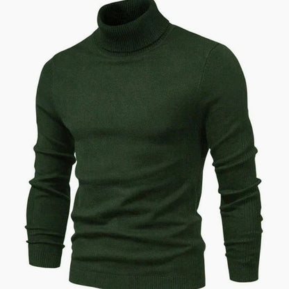 Men's Slim-Fit Turtleneck Knit Sweater - Green
