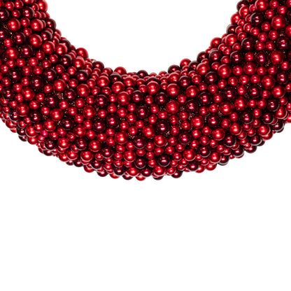 Shiny Red Berry Holiday Wreath with Glittered Foam Base 20 Inch