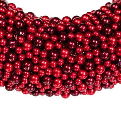 Shiny Red Berry Holiday Wreath with Glittered Foam Base 20 Inch