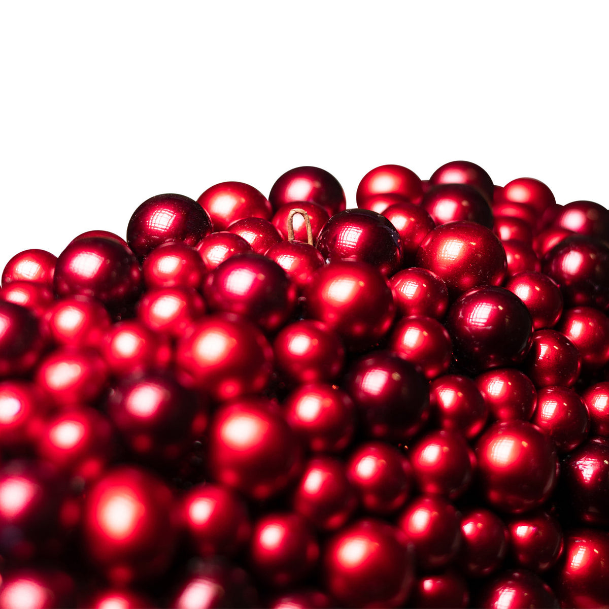 Shiny Red Berry Holiday Wreath with Glittered Foam Base 20 Inch