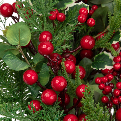 Cedar Eucalyptus and Pine Holiday Wreath with Grapevine Back 30 Inch