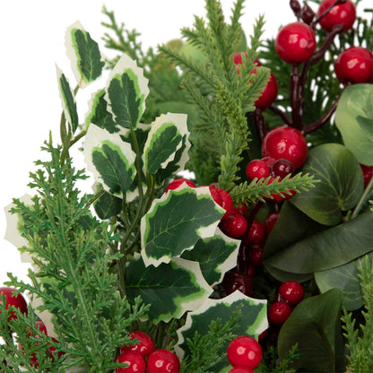 Cedar Eucalyptus and Pine Holiday Wreath with Grapevine Back 30 Inch