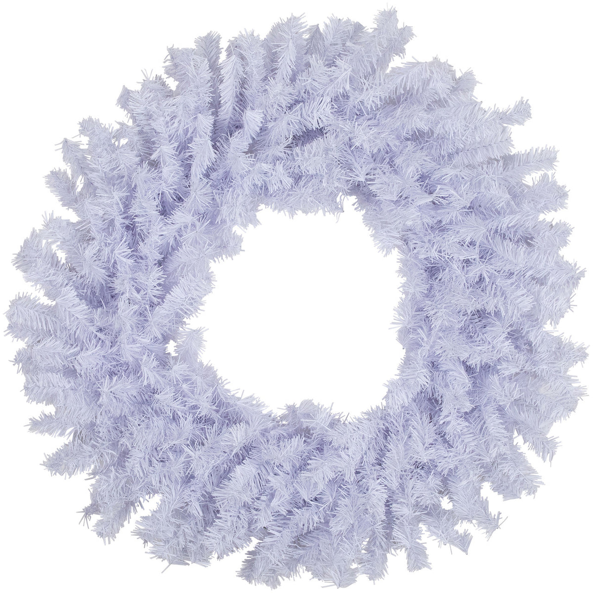 Snow White Mini Christmas Wreath with 90 Tapered Tips 20 Inch