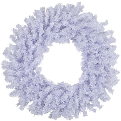 Snow White Mini Christmas Wreath with 90 Tapered Tips 20 Inch