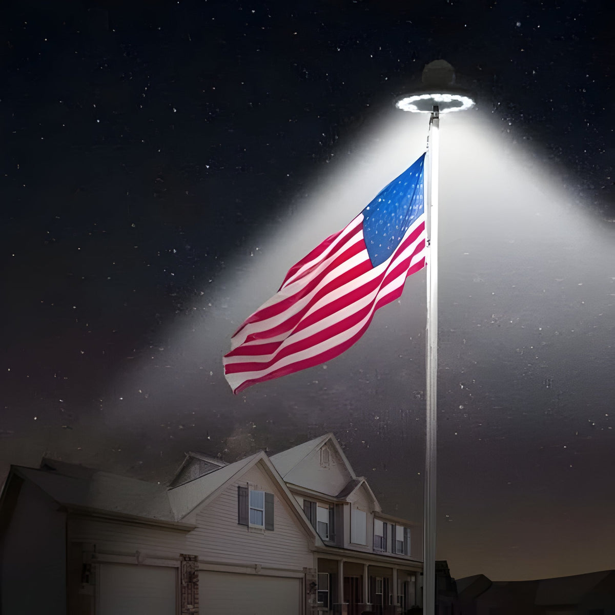 Solar Flagpole Light with 26 LED and Automatic Dusk Sensor, 12 Hour Runtime