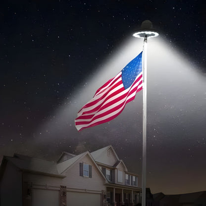 Solar Flagpole Light with 26 LED and Automatic Dusk Sensor, 12 Hour Runtime