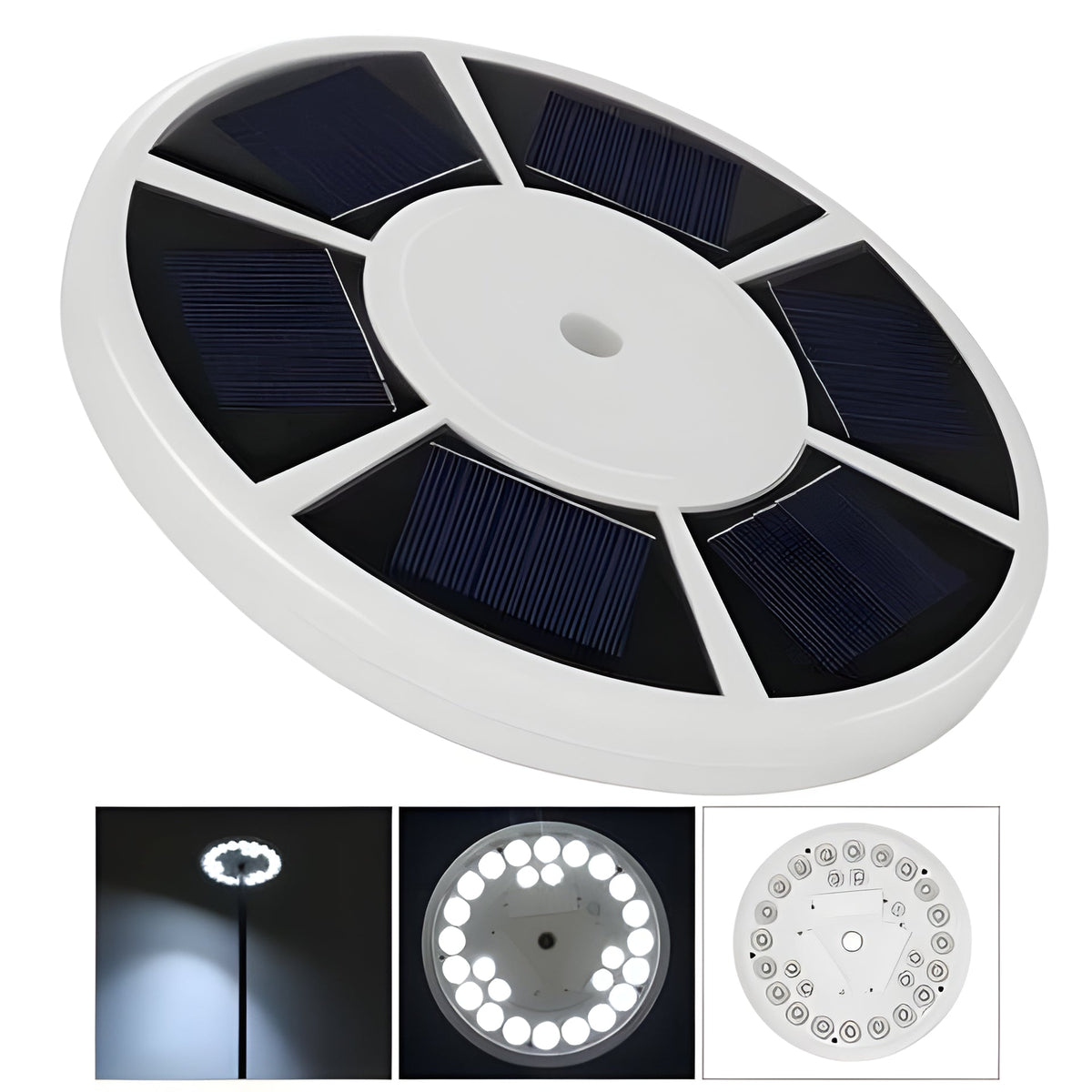 Solar Flagpole Light with 26 LED and Automatic Dusk Sensor, 12 Hour Runtime