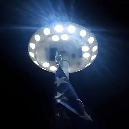 Solar Flagpole Light with 26 LED and Automatic Dusk Sensor, 12 Hour Runtime