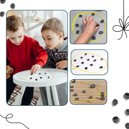 Magnetic Placement Strategy Game with Adjustable Rope Boundary and Storage Bag
