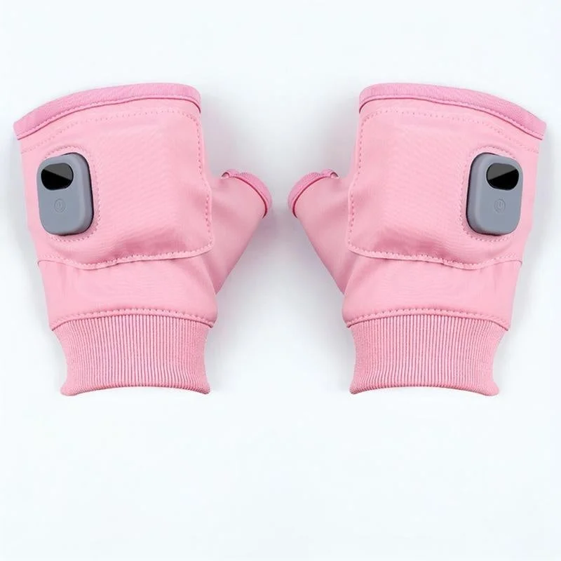 Heated Gloves with 3 Temperature Settings and Type C Charging, Fingerless Design