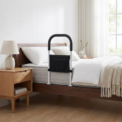 Bedside Assist Handle with Padded Grip and Adjustable Height for Home Bedrooms