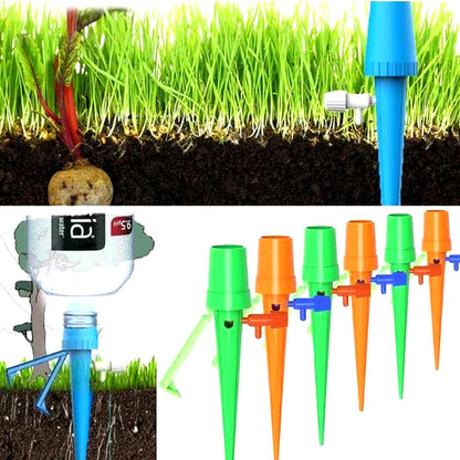 Automatic Plant Watering Spikes with Adjustable Valve for Standard Bottles, 12 Pack