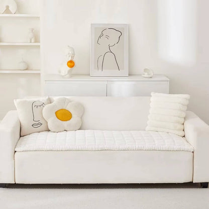 Plush Grip Sofa Slipcover for Pets, Washable Cover
