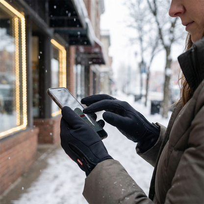 Ultra Thin Thermal Gloves, Unisex Touch Screen Winter Fleece Gloves