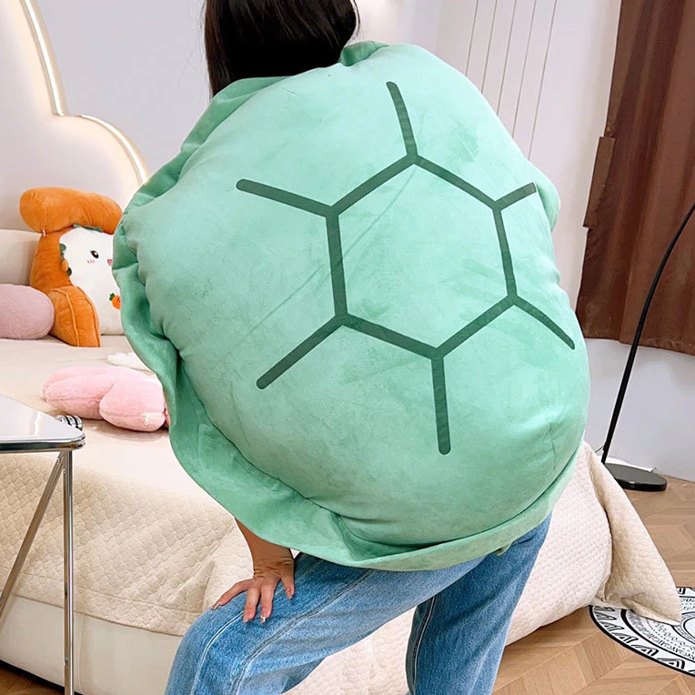 Plush Turtle Shell Pillow with PP Cotton Filling and Soft Cotton Cover