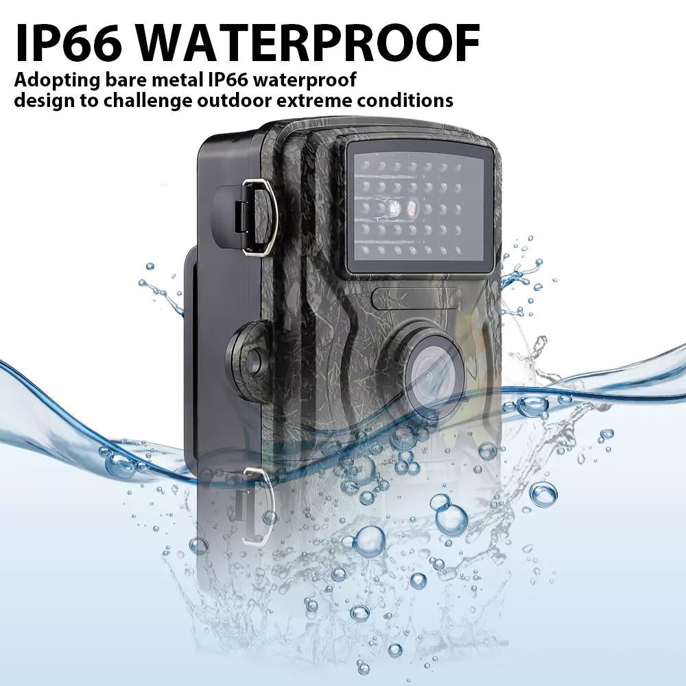 Trail Camera with 16MP Photo and 1080P Video, Infrared Night Vision