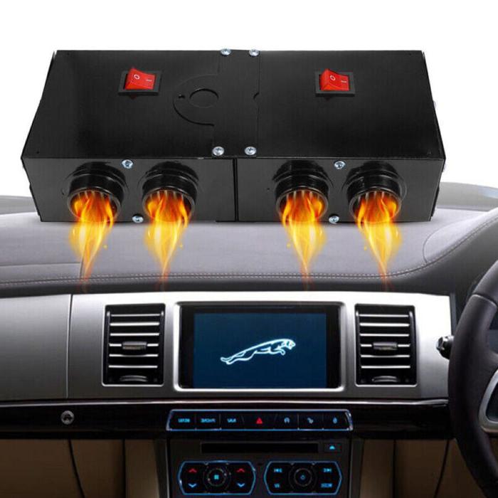 12V Portable Car Heater with Dual Zone Control and Ceramic Heating Element