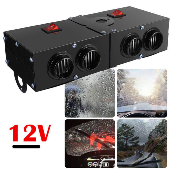 12V Portable Car Heater with Dual Zone Control and Ceramic Heating Element