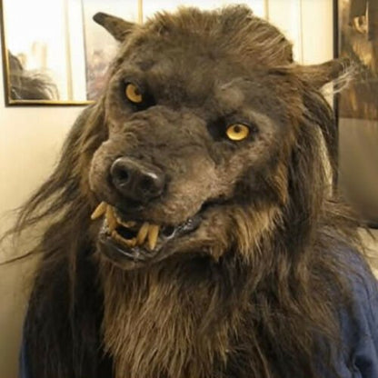 Scary Wolf Full Head Latex Costume Mask for Halloween