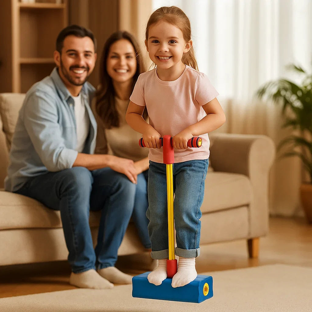 Kids Foam Pogo Jumper with Soft Handle and Nonslip Footpad for Indoor and Outdoor Bouncing