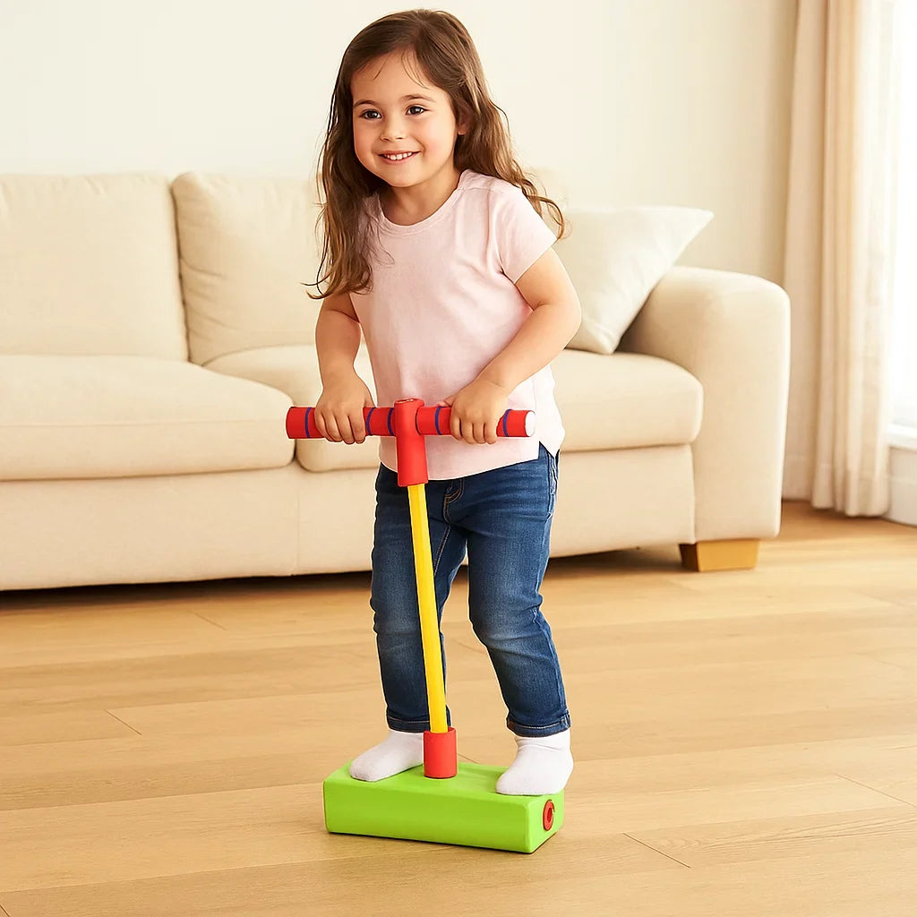 Kids Foam Pogo Jumper with Soft Handle and Nonslip Footpad for Indoor and Outdoor Bouncing