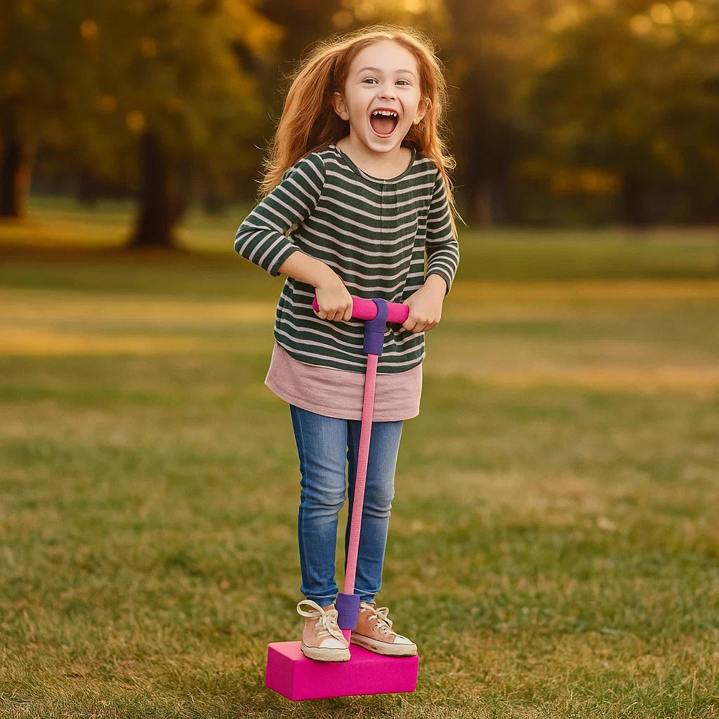 Kids Foam Pogo Jumper with Soft Handle and Nonslip Footpad for Indoor and Outdoor Bouncing