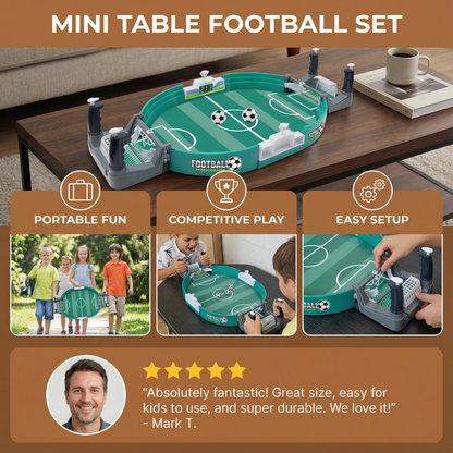 Mini Table Football Set with Scoreboard for Home Play
