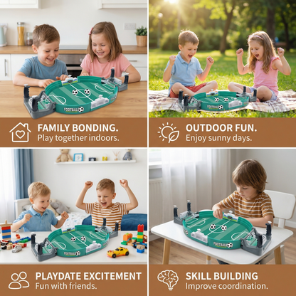 Mini Table Football Set with Scoreboard for Home Play