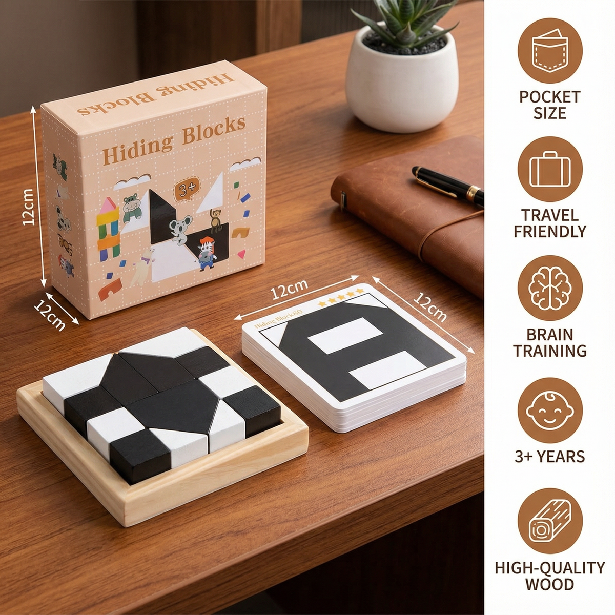 Pocket Size Dual Color Logic Puzzle Game for Quick Brain Breaks, One or Two Players