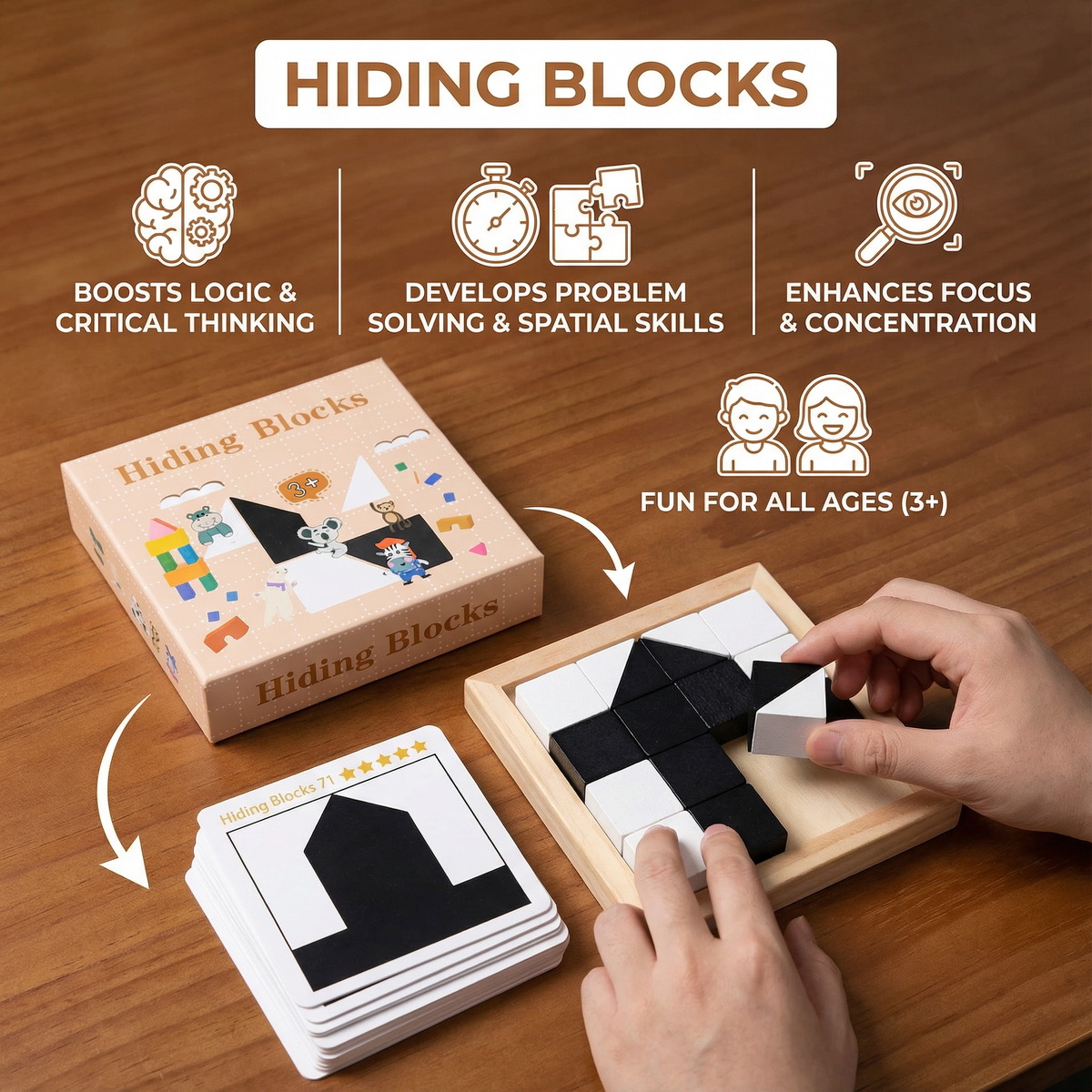 Pocket Size Dual Color Logic Puzzle Game for Quick Brain Breaks, One or Two Players
