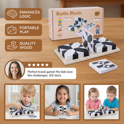 Pocket Size Dual Color Logic Puzzle Game for Quick Brain Breaks, One or Two Players