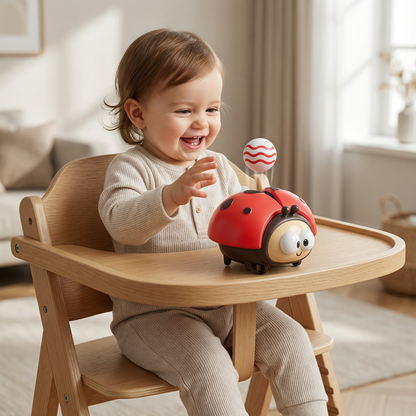 Ladybug Air Balloon Toy for Babies with Push Button Activation