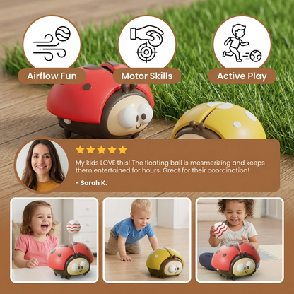 Ladybug Air Balloon Toy for Babies with Push Button Activation