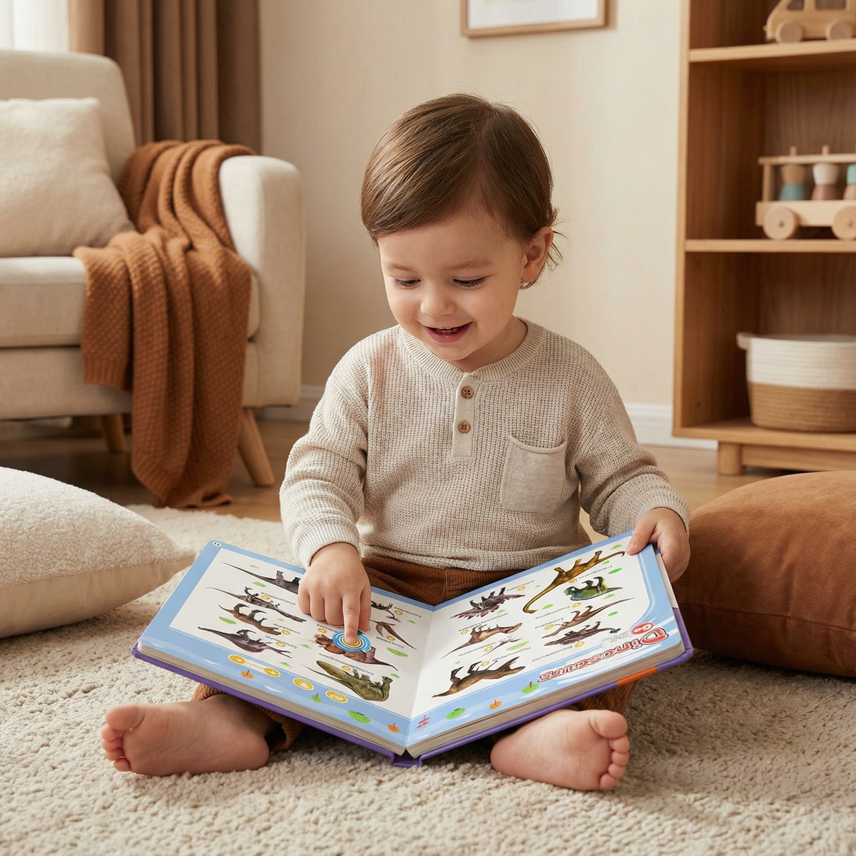 Talking English Learning Book with Sound Buttons and Over 300 Real Photo Words for Kids