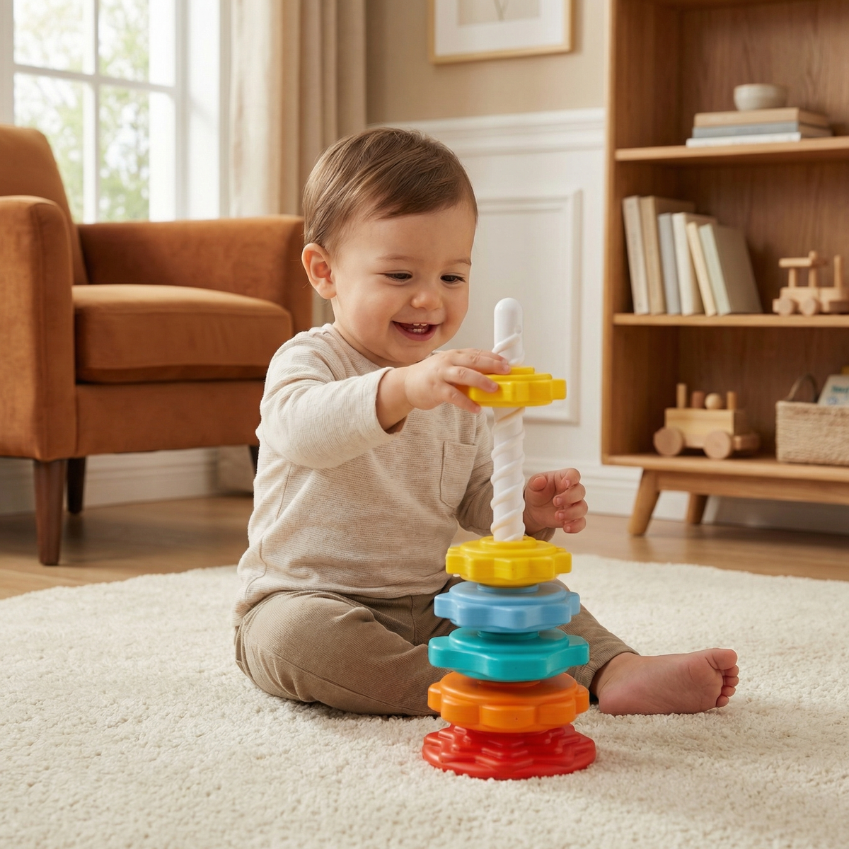 Spinning Color Learning Tower for Toddlers