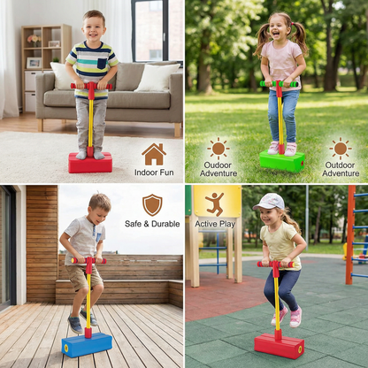 Kids Foam Pogo Jumper with Soft Handle and Nonslip Footpad for Indoor and Outdoor Bouncing