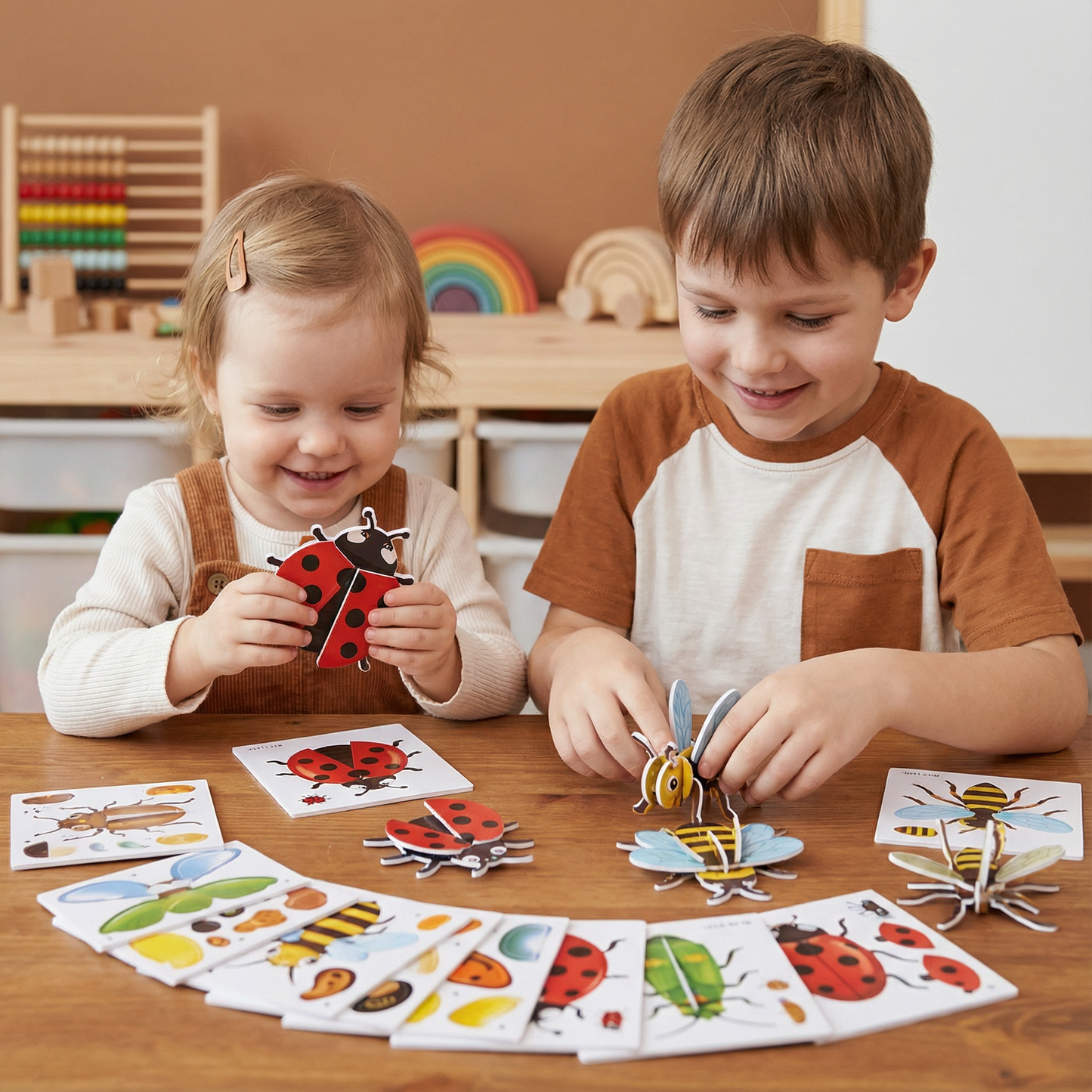 3D Foam Puzzle Set with Cartoon Characters and Snap Assembly for Kids