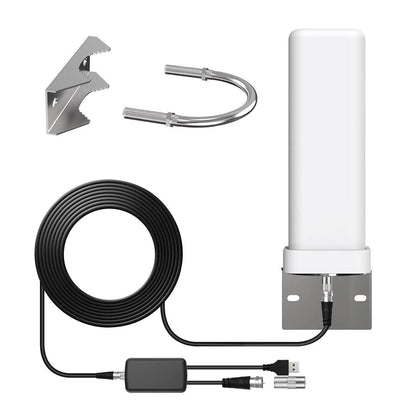 Outdoor HD Antenna with 360° Rotation and Signal Amplifier, 460 Mile Range