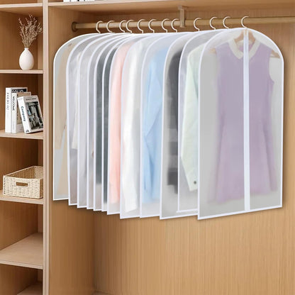 Hanging Garment Covers with Full Length Zippers and Dust Blocking Tab, 24 Pack 3 Sizes