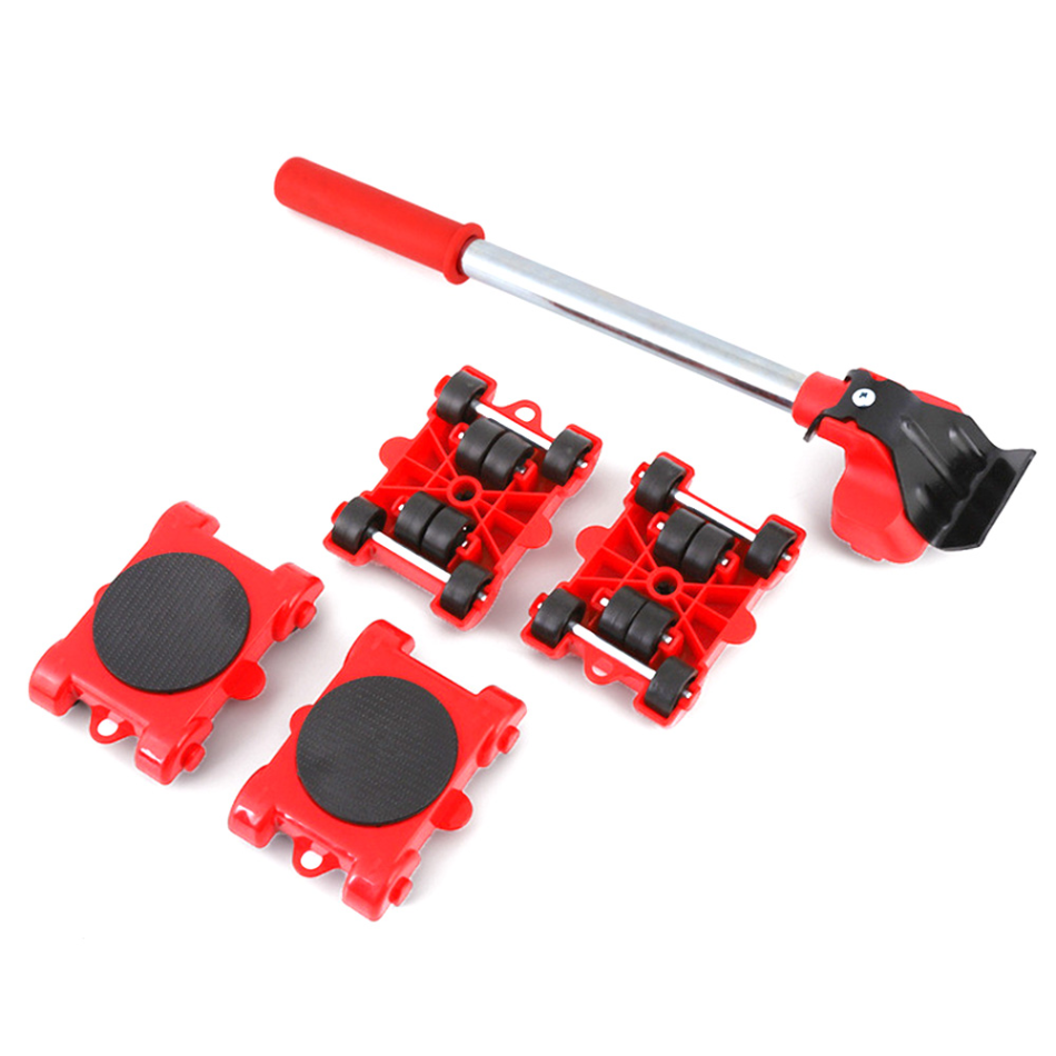 Furniture Moving System with 360 Degree Rotating Pads and Lifting Bar